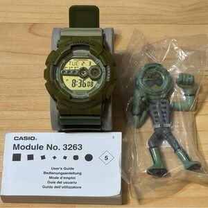 Share Casio G-Shock GD-100PS-3JS Playset Collab w/ G-Man Figure Digital Watch GD
